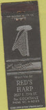 Matchbook Cover - Red's Harp NO TOWN WORN