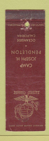 Matchbook Cover - Camp Joseph Pendleton Oceanside CA WORN