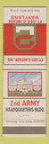 Matchbook Cover - Ft Geo Meade MD 2nd Army Headquarters