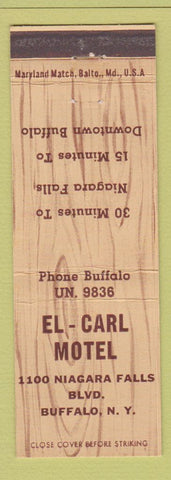 Matchbook Cover - El Carl Motel Buffalo NY
