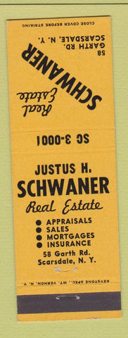 Matchbook Cover - Schwaner Real Estate Insurance Scarsdale NY