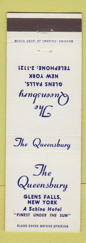 Matchbook Cover - The Queensbury Glens Falls NY Schine Hotel