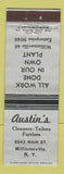 Matchbook Cover - Austin's Cleaners Williamsville NY