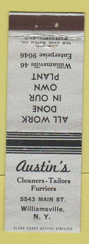 Matchbook Cover - Austin's Cleaners Williamsville NY