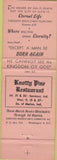 Matchbook Cover - Bible Versus Knotty Pine Restaurant Marion IN