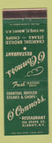 Matchbook Cover - O'Connors Restaurant Albany NY