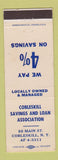 Matchbook Cover - Cobleskill Savings and Loan NY