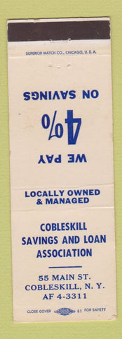 Matchbook Cover - Cobleskill Savings and Loan NY