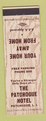 Matchbook Cover - Patchogue Hotel LI NY