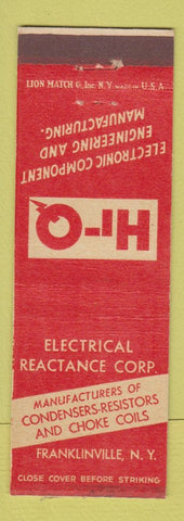 Matchbook Cover - Hi Q Electronic Components Franklinville NY