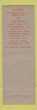 Matchbook Cover - Hi Q Electronic Components Franklinville NY