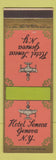 Matchbook Cover - Hotel Seneca Geneva NY