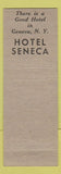 Matchbook Cover - Hotel Seneca Geneva NY