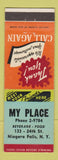 Matchbook Cover - My Place Niagara Falls NY