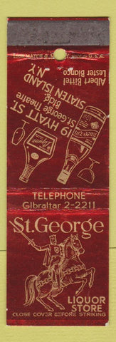 Matchbook Cover - St George Liquor Store Staten Island NY