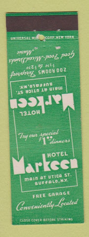 Matchbook Cover - Hotel Markeen Buffalo NY