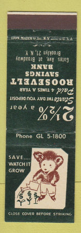 Matchbook Cover - Roosevelt Savings Bank Brooklyn NY