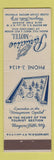 Matchbook Cover - Paradise Motel Niagara Falls NY