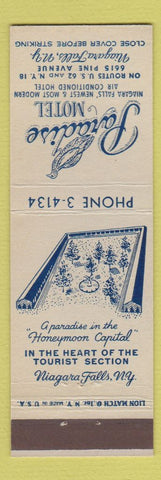 Matchbook Cover - Paradise Motel Niagara Falls NY