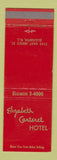 Matchbook Cover - Elizabeth Carteret Hotel Elizabeth NJ