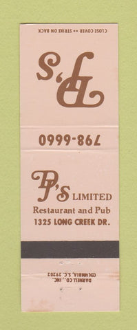 Matchbook Cover - DJ's Restaurant and Pub