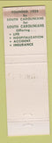 Matchbook Cover - Atlantic Coast Insurance Company Charleston SC