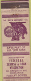 Matchbook Cover - Federal Savings Loan Minneapolis MN WORN