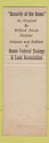 Matchbook Cover - Home Federal Savings and Loan Charleston SC SILVER