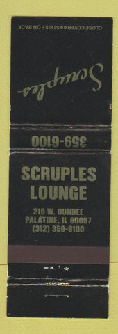 Matchbook Cover - Scruples Lounge Palatine IL WEAR