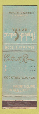 Matchbook Cover - Elizabeth Carteret Hotel Elizabeth NJ