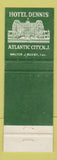 Matchbook Cover - Hotel Dennis Atlantic City NJ WEAR