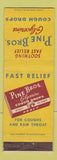 Matchbook Cover - Pine Bros Cough Drops