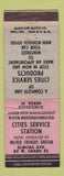 Matchbook Cover - Cities oil gas Elizabeth NJ WEAR