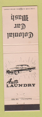 Matchbook Cover - Colonial Car Wash