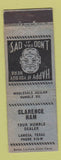 Matchbook Cover - Clarence Ham Humble oil gas Lamesa TX