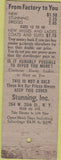 Matchbook Cover - Stunning Inc women's Clothes New York City WORN