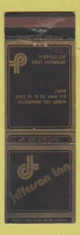 Matchbook Cover - Jefferson Inn Albert Lea MN WEAR