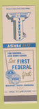 Matchbook Cover - 1st Federal Savings and Loan Beaufort SC