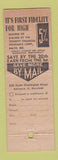Matchbook Cover - First Fidelity Savings and Loan Baltimore MD WEAR