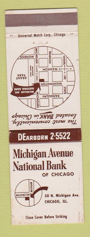 Matchbook Cover - Michigan Avenue National Bank Chicago IL