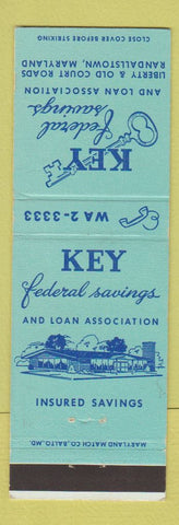 Matchbook Cover - Key Federal Savings Randallstown MD