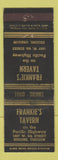 Matchbook Cover - Frankie's Tavern Eugene OR ADVANCE