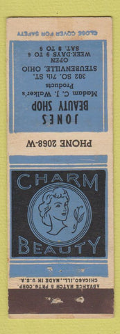 Matchbook Cover - Jones Beauty Shop Steubenville OH ADVANCE