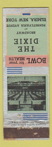 Matchbook Cover - The Dixie Bowling Elmira NY ADVANCE WEAR