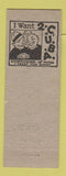 Matchbook Cover - GM Slough Restaurant Harrisburg PA ADVANCE GREEN