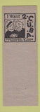 Matchbook Cover - GM Slough Restaurant Harrisburg PA ADVANCE BLUE