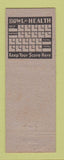 Matchbook Cover - Temple Bowling Spokane WA Coffee Shop ADVANCE