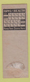 Matchbook Cover - Temple Bowling Spokane WA Coffee Shop ADVANCE