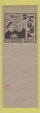 Matchbook Cover - GM Slough Restaurant Harrisburg PA ADVANCE GREEN