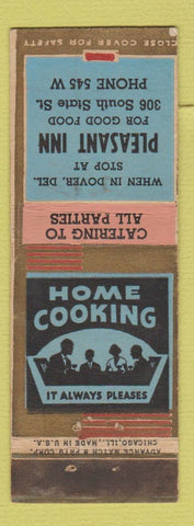 Matchbook Cover - Pleasant Inn Dover DE ADVANCE